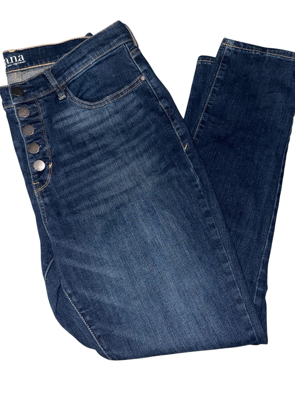 a.n.a High Rise Skinny Jeans Button Fly Dark Wash Size 14